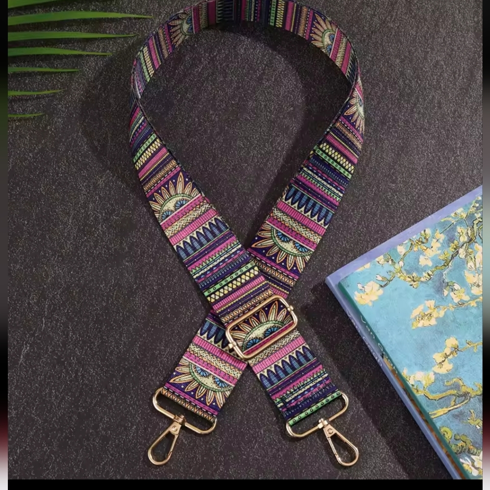 Boho Gypsy Sisters Multicolor Bohemian Crossbody Strap